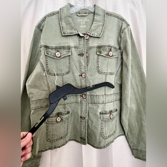 Faded Glory Olive Green Utility Jacket Women’s XL (16/18) - Picture 5 of 7